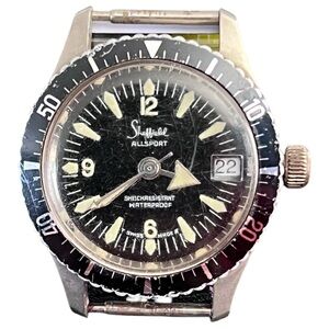Vintage 1970's Sheffield Allsport 5 ATM Diver w/Warm Patina FOR PARTS/REPAIR